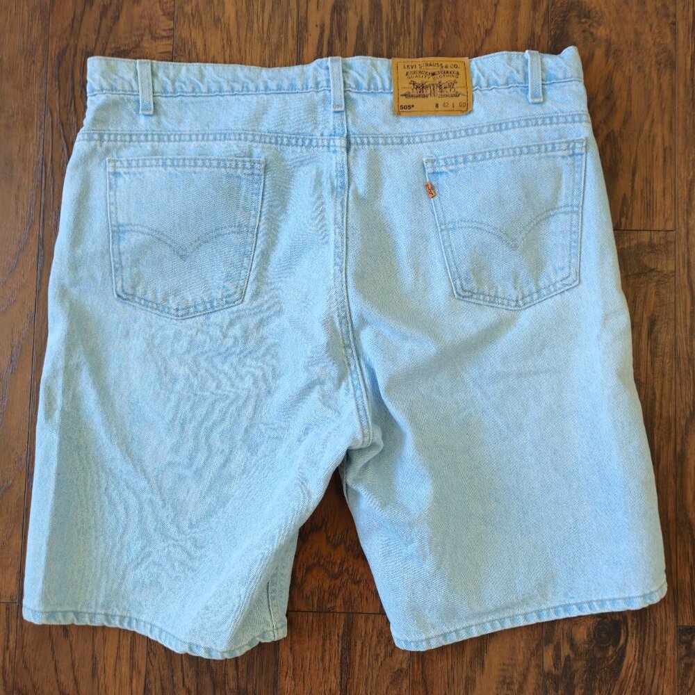 Vtg 90s Levi's 550 Jean Shorts Men 42 Blue Jorts Denim Orange Tab Baggy Y2K - Picture 6 of 8